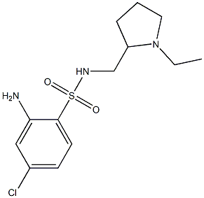 2-amino-4-chloro-N-[(1-ethylpyrrolidin-2-yl)methyl]benzene-1-sulfonamide Struktur