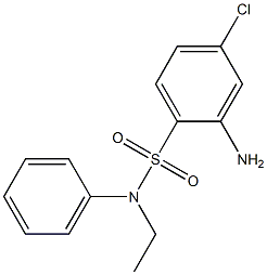 2-amino-4-chloro-N-ethyl-N-phenylbenzene-1-sulfonamide Struktur