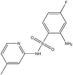 2-amino-4-fluoro-N-(4-methylpyridin-2-yl)benzene-1-sulfonamide Struktur