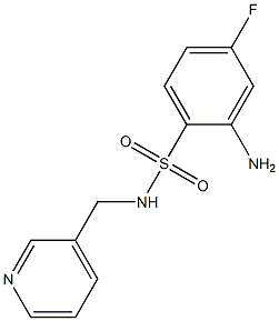 2-amino-4-fluoro-N-(pyridin-3-ylmethyl)benzene-1-sulfonamide Struktur