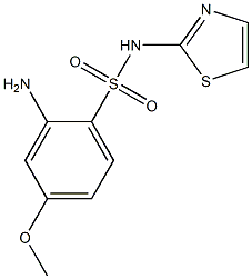 2-amino-4-methoxy-N-(1,3-thiazol-2-yl)benzene-1-sulfonamide Struktur