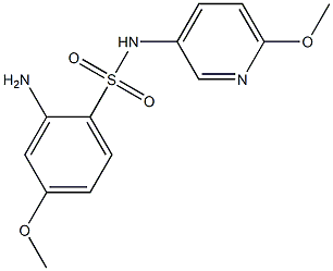 2-amino-4-methoxy-N-(6-methoxypyridin-3-yl)benzene-1-sulfonamide Struktur