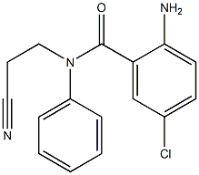 2-amino-5-chloro-N-(2-cyanoethyl)-N-phenylbenzamide Struktur