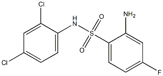 2-amino-N-(2,4-dichlorophenyl)-4-fluorobenzene-1-sulfonamide Struktur