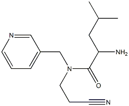 2-amino-N-(2-cyanoethyl)-4-methyl-N-(pyridin-3-ylmethyl)pentanamide Struktur