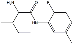 2-amino-N-(2-fluoro-5-methylphenyl)-3-methylpentanamide Struktur