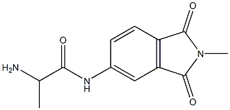 2-amino-N-(2-methyl-1,3-dioxo-2,3-dihydro-1H-isoindol-5-yl)propanamide Struktur