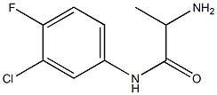 2-amino-N-(3-chloro-4-fluorophenyl)propanamide Struktur