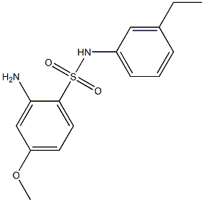 2-amino-N-(3-ethylphenyl)-4-methoxybenzene-1-sulfonamide Struktur