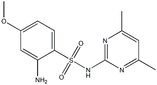 2-amino-N-(4,6-dimethylpyrimidin-2-yl)-4-methoxybenzene-1-sulfonamide Struktur