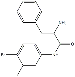 2-amino-N-(4-bromo-3-methylphenyl)-3-phenylpropanamide Struktur