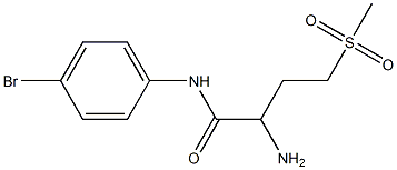 2-amino-N-(4-bromophenyl)-4-(methylsulfonyl)butanamide Struktur