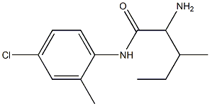 2-amino-N-(4-chloro-2-methylphenyl)-3-methylpentanamide Struktur