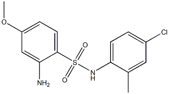 2-amino-N-(4-chloro-2-methylphenyl)-4-methoxybenzene-1-sulfonamide Struktur