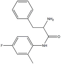 2-amino-N-(4-fluoro-2-methylphenyl)-3-phenylpropanamide Struktur