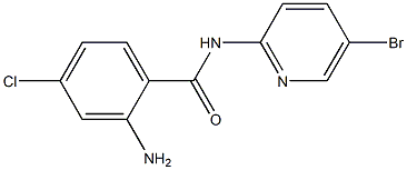 2-amino-N-(5-bromopyridin-2-yl)-4-chlorobenzamide Struktur