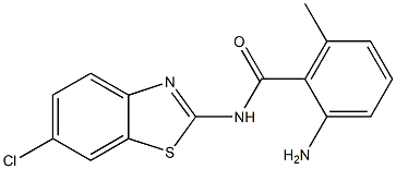 2-amino-N-(6-chloro-1,3-benzothiazol-2-yl)-6-methylbenzamide Struktur