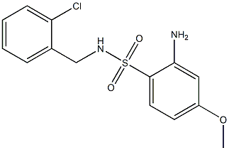 2-amino-N-[(2-chlorophenyl)methyl]-4-methoxybenzene-1-sulfonamide Struktur