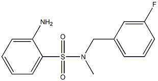 2-amino-N-[(3-fluorophenyl)methyl]-N-methylbenzene-1-sulfonamide Struktur