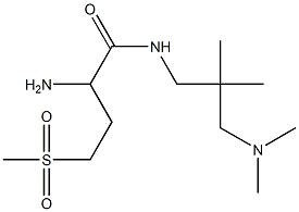 2-amino-N-[3-(dimethylamino)-2,2-dimethylpropyl]-4-(methylsulfonyl)butanamide Struktur