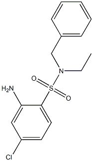 2-amino-N-benzyl-4-chloro-N-ethylbenzene-1-sulfonamide Struktur