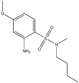 2-amino-N-butyl-4-methoxy-N-methylbenzene-1-sulfonamide Struktur