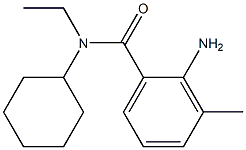 2-amino-N-cyclohexyl-N-ethyl-3-methylbenzamide Struktur