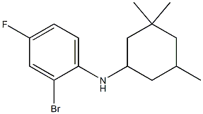 2-bromo-4-fluoro-N-(3,3,5-trimethylcyclohexyl)aniline Struktur