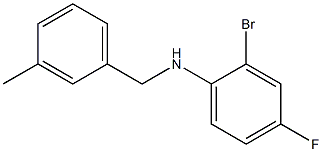 2-bromo-4-fluoro-N-[(3-methylphenyl)methyl]aniline Struktur