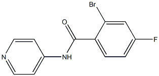 2-bromo-4-fluoro-N-pyridin-4-ylbenzamide Struktur