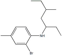 2-bromo-4-methyl-N-(5-methylheptan-3-yl)aniline Struktur