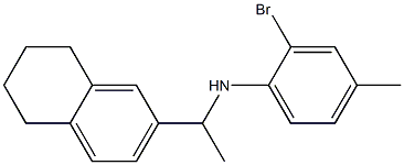 2-bromo-4-methyl-N-[1-(5,6,7,8-tetrahydronaphthalen-2-yl)ethyl]aniline Struktur