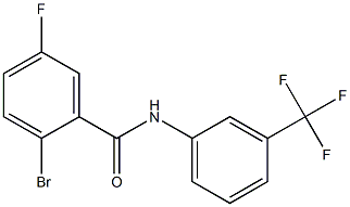 2-bromo-5-fluoro-N-[3-(trifluoromethyl)phenyl]benzamide Struktur