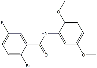 2-bromo-N-(2,5-dimethoxyphenyl)-5-fluorobenzamide Struktur