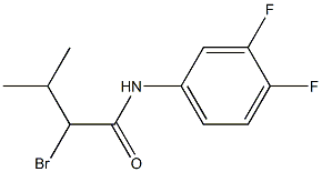 2-bromo-N-(3,4-difluorophenyl)-3-methylbutanamide Struktur