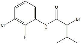 2-bromo-N-(3-chloro-2-fluorophenyl)-3-methylbutanamide Struktur