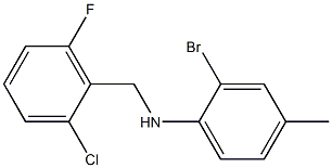 2-bromo-N-[(2-chloro-6-fluorophenyl)methyl]-4-methylaniline Struktur