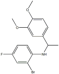 2-bromo-N-[1-(3,4-dimethoxyphenyl)ethyl]-4-fluoroaniline Struktur