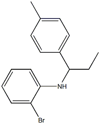 2-bromo-N-[1-(4-methylphenyl)propyl]aniline Struktur