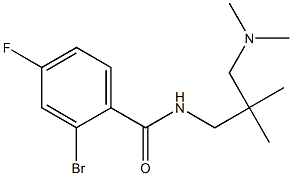 2-bromo-N-[3-(dimethylamino)-2,2-dimethylpropyl]-4-fluorobenzamide Struktur