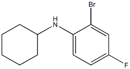 2-bromo-N-cyclohexyl-4-fluoroaniline Struktur