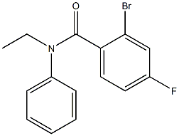 2-bromo-N-ethyl-4-fluoro-N-phenylbenzamide Struktur