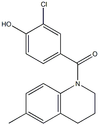 2-chloro-4-[(6-methyl-1,2,3,4-tetrahydroquinolin-1-yl)carbonyl]phenol Struktur