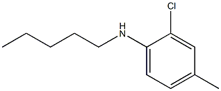 2-chloro-4-methyl-N-pentylaniline Struktur