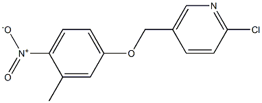 2-chloro-5-(3-methyl-4-nitrophenoxymethyl)pyridine Struktur