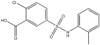 2-chloro-5-[(2-methylphenyl)sulfamoyl]benzoic acid Struktur