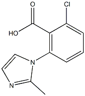 2-chloro-6-(2-methyl-1H-imidazol-1-yl)benzoic acid Struktur