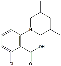 2-chloro-6-(3,5-dimethylpiperidin-1-yl)benzoic acid Struktur