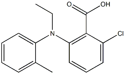 2-chloro-6-[ethyl(2-methylphenyl)amino]benzoic acid Struktur