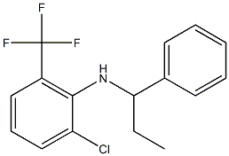 2-chloro-N-(1-phenylpropyl)-6-(trifluoromethyl)aniline Struktur